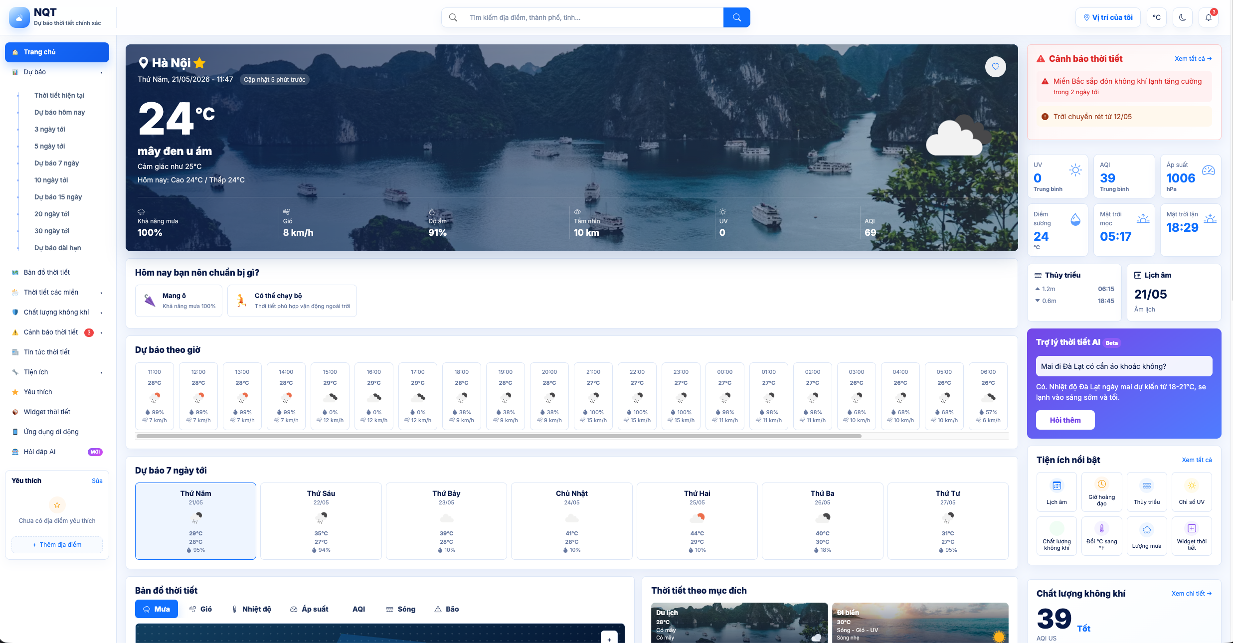 Theme WordPress Weather360 - Website Thời Tiết Chuẩn SEO | NQT Dev